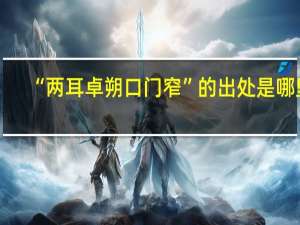 “两耳卓朔口门窄”的出处是哪里