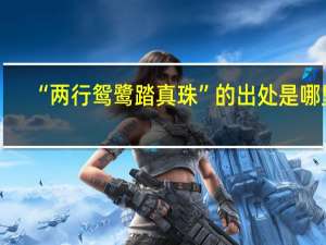 “两行鸳鹭踏真珠”的出处是哪里