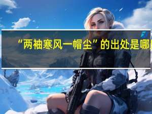 “两袖寒风一帽尘”的出处是哪里