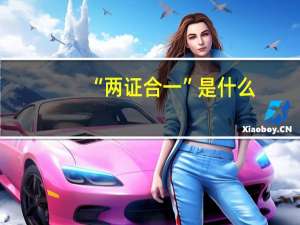 “两证合一”是什么