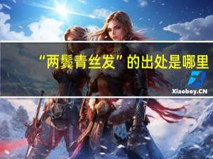 “两鬓青丝发”的出处是哪里