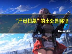 “严母扫墓”的出处是哪里