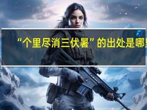 “个里尽消三伏暑”的出处是哪里