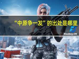 “中原争一发”的出处是哪里
