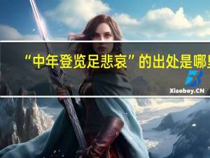 “中年登览足悲哀”的出处是哪里