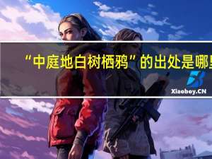 “中庭地白树栖鸦”的出处是哪里