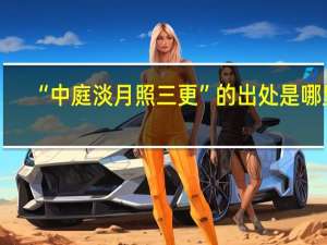 “中庭淡月照三更”的出处是哪里