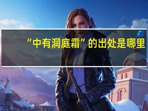 “中有洞庭霜”的出处是哪里