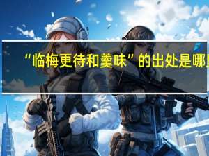 “临梅更待和羹味”的出处是哪里