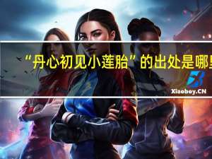 “丹心初见小莲胎”的出处是哪里