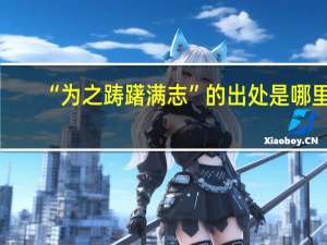 “为之踌躇满志”的出处是哪里