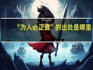 “为人必正直”的出处是哪里