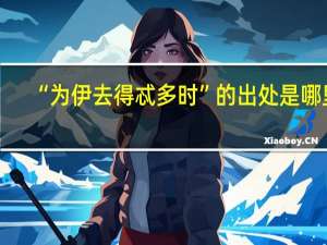 “为伊去得忒多时”的出处是哪里