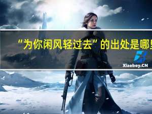 “为你闲风轻过去”的出处是哪里