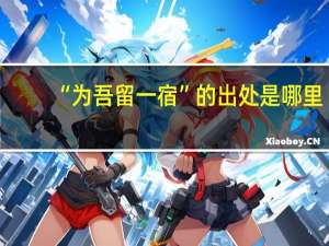 “为吾留一宿”的出处是哪里