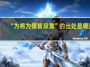 “为将为儒皆寂寞”的出处是哪里