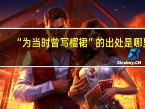 “为当时曾写榴裙”的出处是哪里