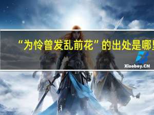 “为怜曾发乱前花”的出处是哪里