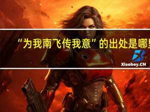 “为我南飞传我意”的出处是哪里