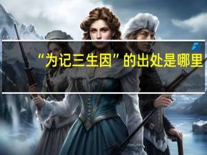 “为记三生因”的出处是哪里