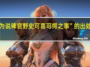 “为说稗官野史可喜可愕之事”的出处是哪里