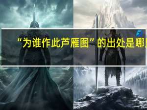 “为谁作此芦雁图”的出处是哪里