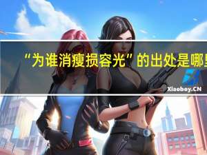 “为谁消瘦损容光”的出处是哪里