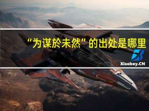 “为谋於未然”的出处是哪里