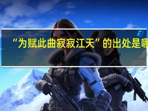 “为赋此曲寂寂江天”的出处是哪里