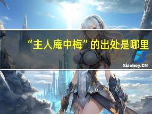 “主人庵中梅”的出处是哪里