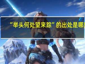 “举头何处望来踪”的出处是哪里