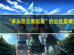 “举头忽见衡阳雁”的出处是哪里