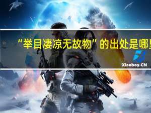 “举目凄凉无故物”的出处是哪里