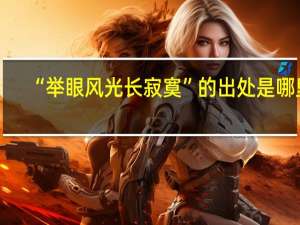 “举眼风光长寂寞”的出处是哪里