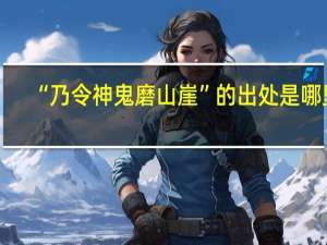 “乃令神鬼磨山崖”的出处是哪里