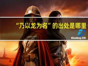 “乃以龙为名”的出处是哪里