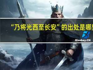 “乃将光西至长安”的出处是哪里