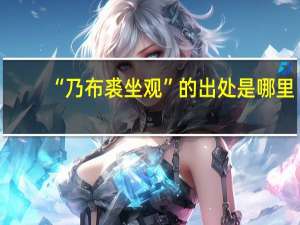 “乃布裘坐观”的出处是哪里