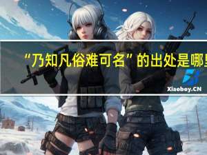 “乃知凡俗难可名”的出处是哪里