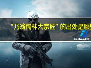 “乃翁儒林大宗匠”的出处是哪里