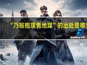 “乃翁抱璞售地媒”的出处是哪里