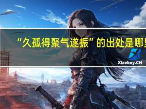 “久孤得聚气遂振”的出处是哪里