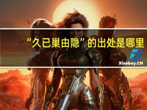 “久已巢由隐”的出处是哪里