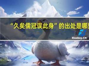 “久矣儒冠误此身”的出处是哪里