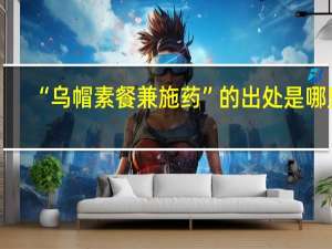 “乌帽素餐兼施药”的出处是哪里