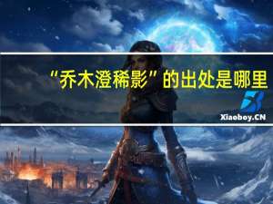 “乔木澄稀影”的出处是哪里