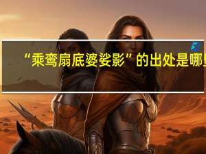 “乘鸾扇底婆娑影”的出处是哪里