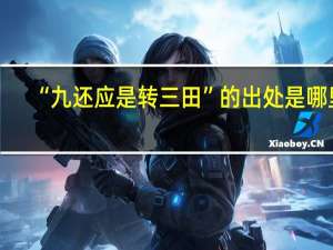 “九还应是转三田”的出处是哪里