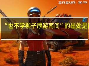 “也不学柳子厚游南间”的出处是哪里