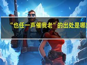 “也任一声催我老”的出处是哪里